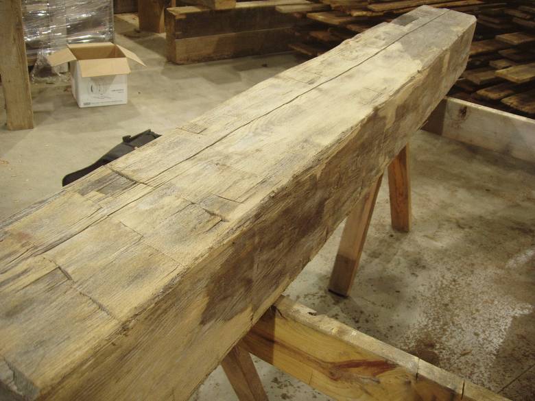 Hand Hewn Mantel for Approval / 8x10x85